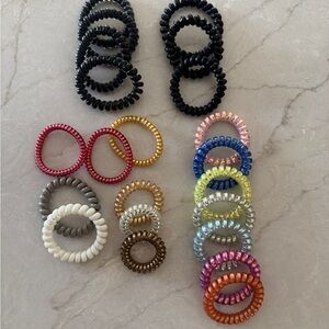 Colorful Spiral Hair Ties Set